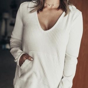 Knit corduroy pullover